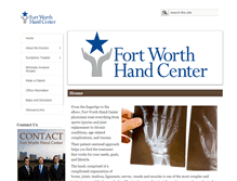 Tablet Screenshot of fortworthhandcenter.com